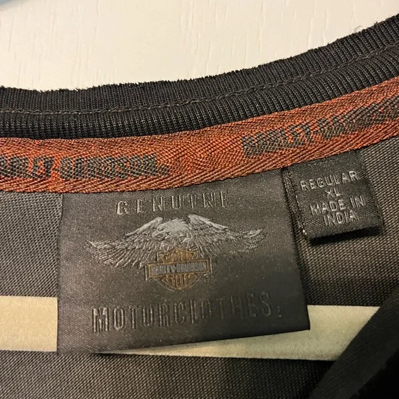 Harley-Davidson Gray and Black Long Sleeve Shirt. Size XL - Picture 5 of 6